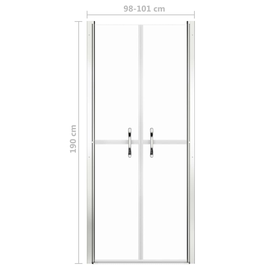 Shower door transparent ESG 101x190 cm