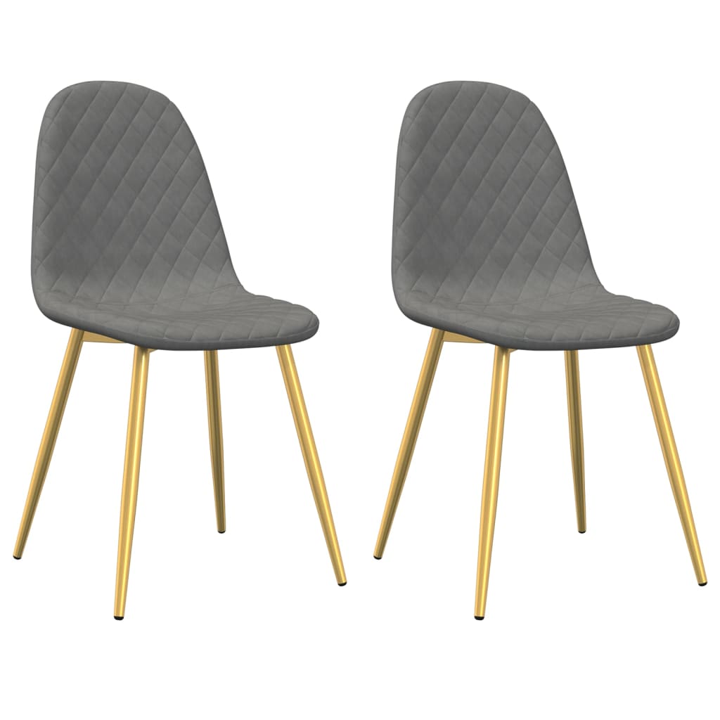Dining Chairs 2 pcs. Light Gray Velvet