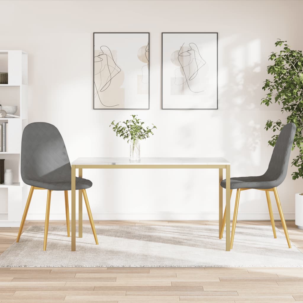 Dining Chairs 2 pcs. Light Gray Velvet
