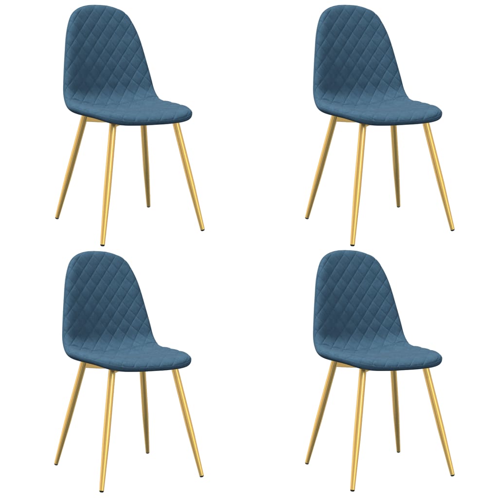 Dining chairs 4 pcs. Blue velvet