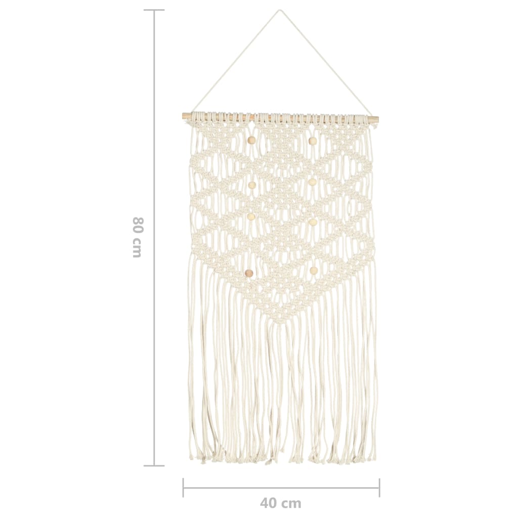 Makramee Wandbehang 40x80 cm Baumwolle