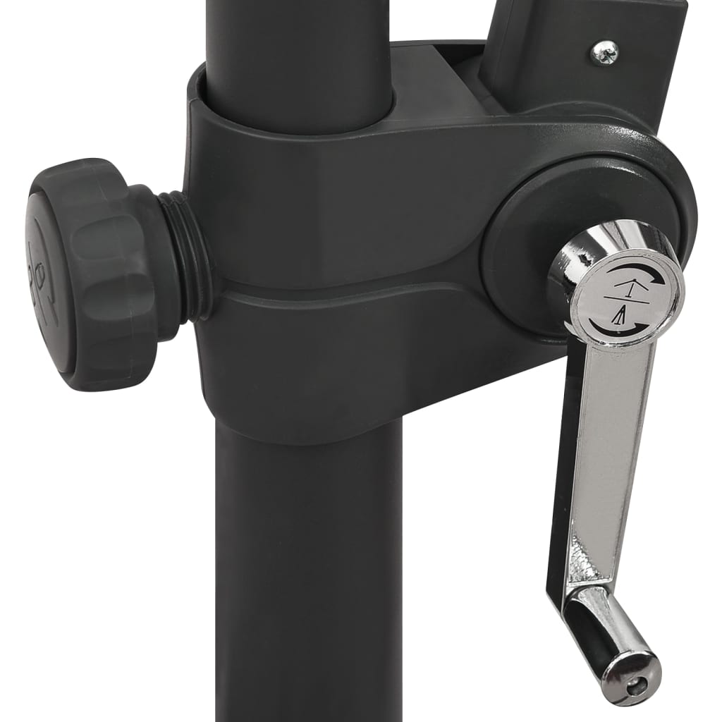Ampelschirm mit LED-Beleuchtung 300 cm Schwarz