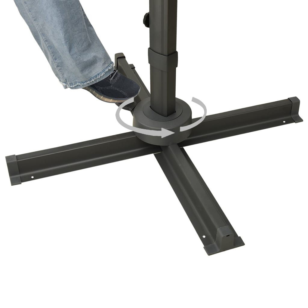 Ampelschirm mit LED-Beleuchtung 300 cm Sandweiß