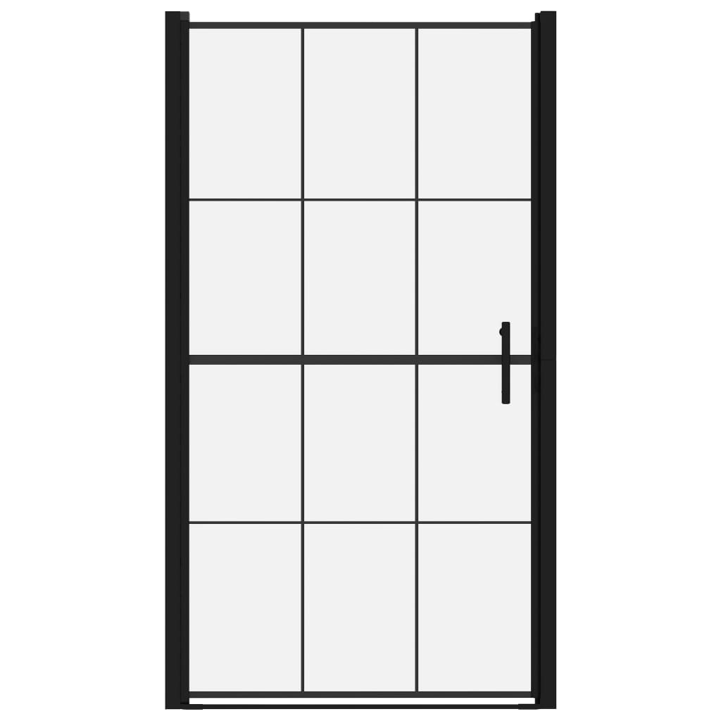 Duschtür Hartglas 100 x 178 cm Schwarz