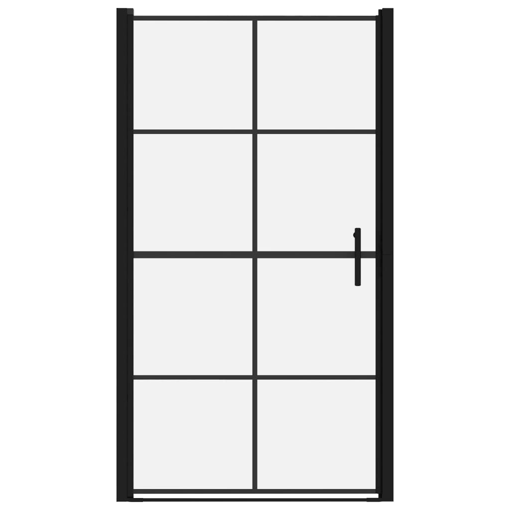 Duschtür Hartglas 100x178 cm Schwarz