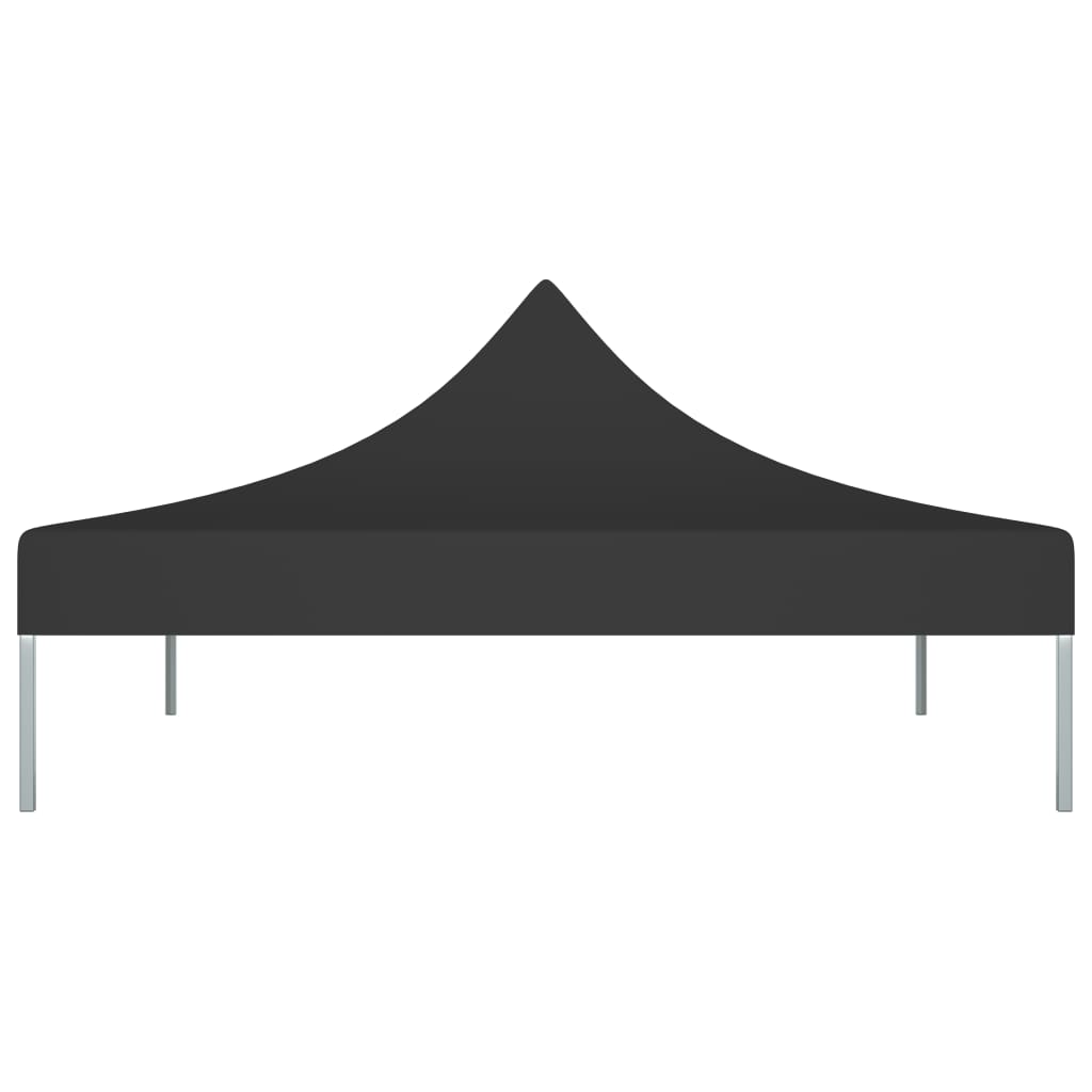 Partyzelt-Dach 3x3 m Schwarz 270 g/m²