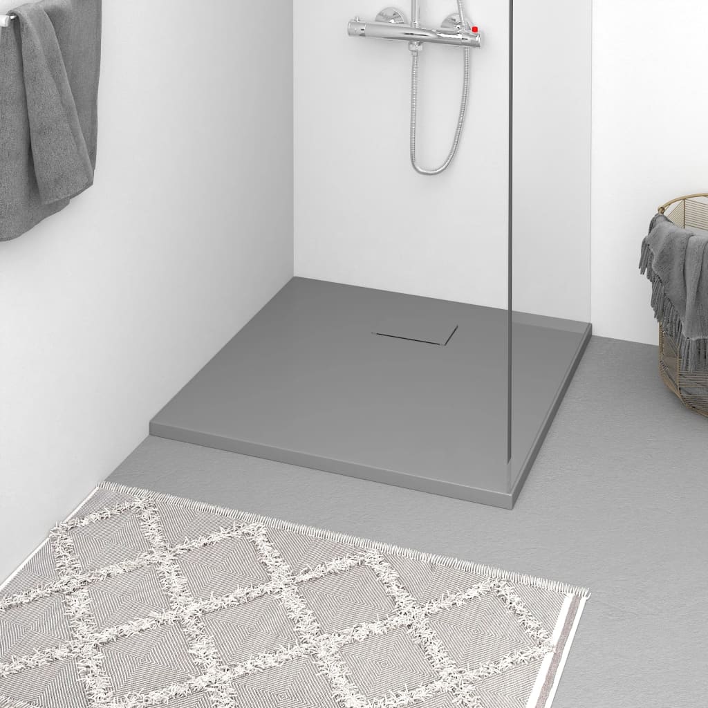 Shower tray SMC grey 90x90 cm