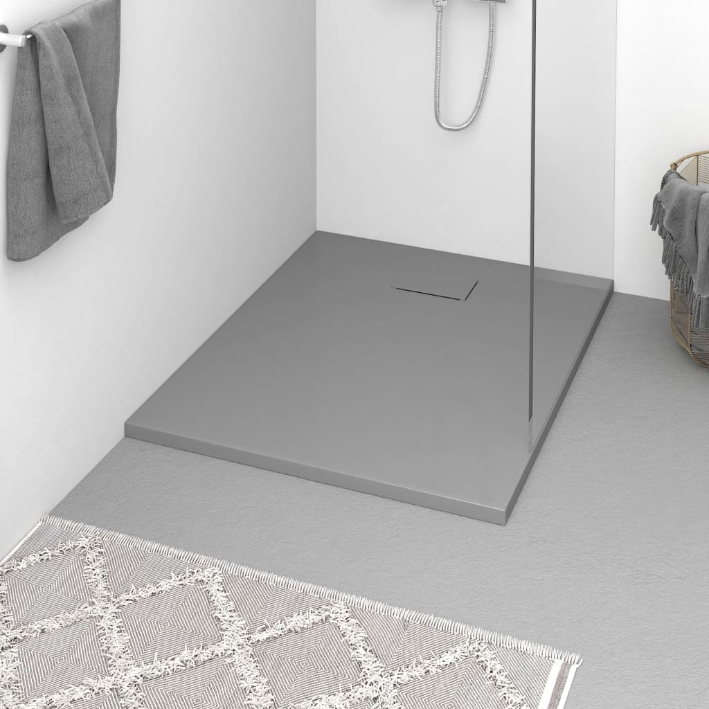 Shower tray SMC grey 100x80 cm