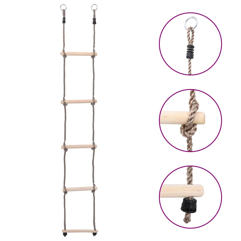 5-Stufen-Leiter 210 cm Kiefer Massivholz