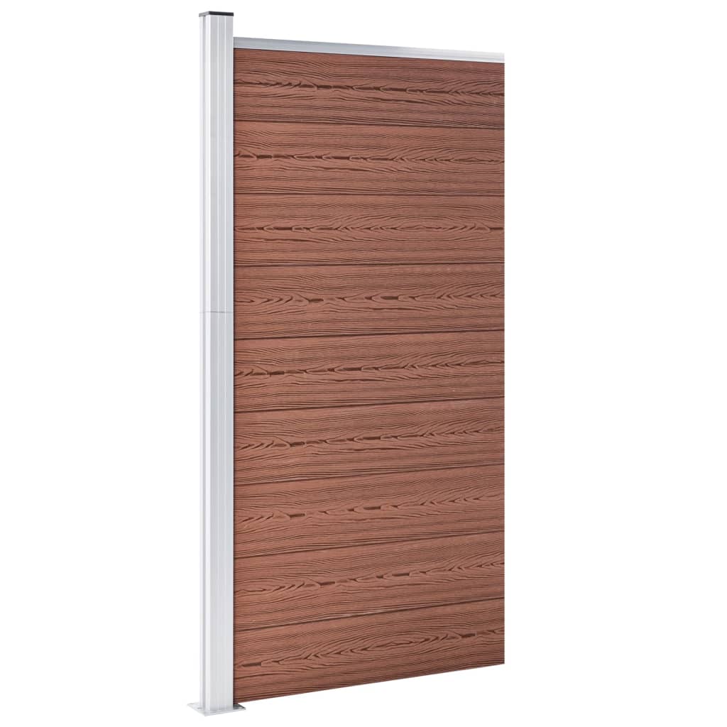 Zaunelement WPC 95x186 cm Braun