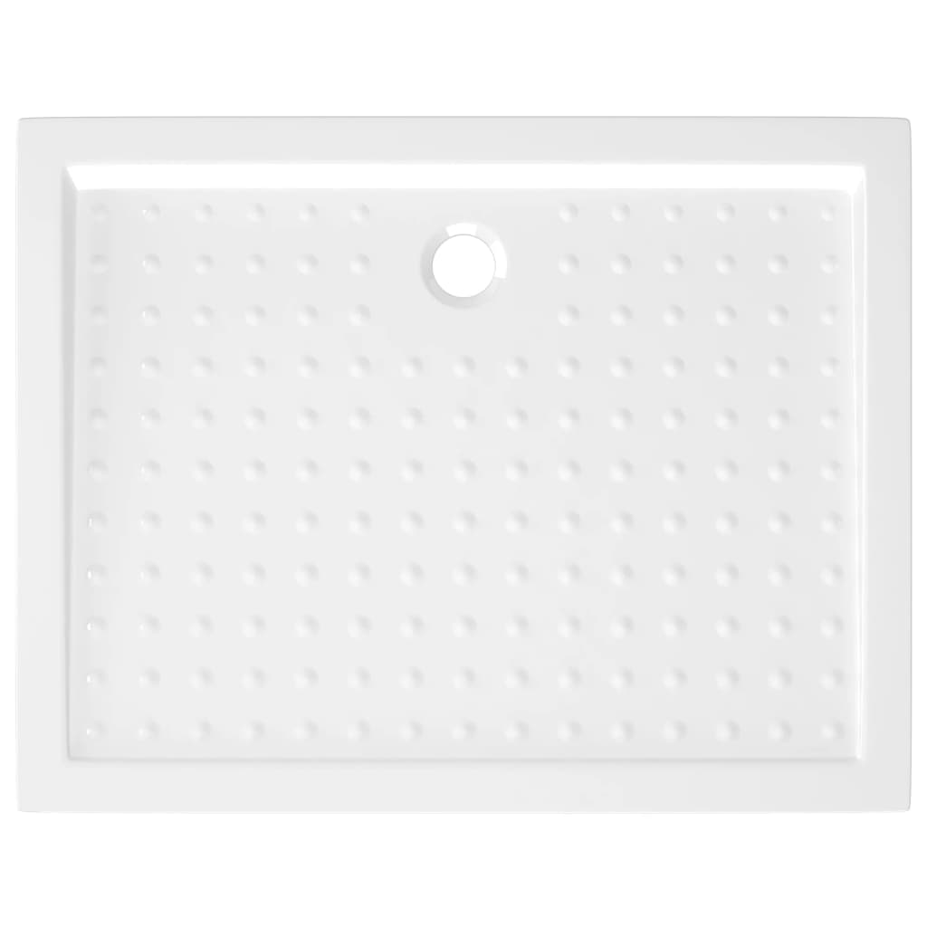 Shower tray anti-slip white 90x70x4 cm ABS
