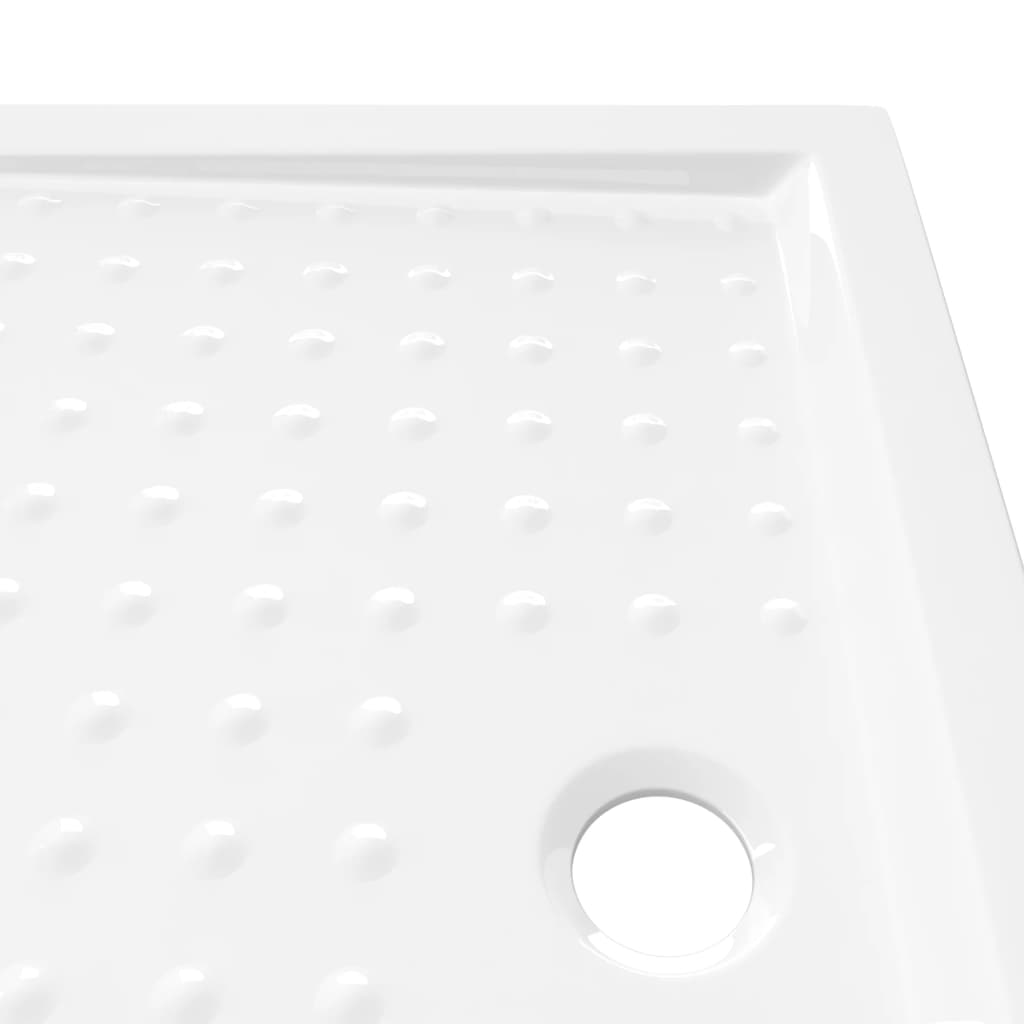 Shower tray anti-slip white 90x70x4 cm ABS