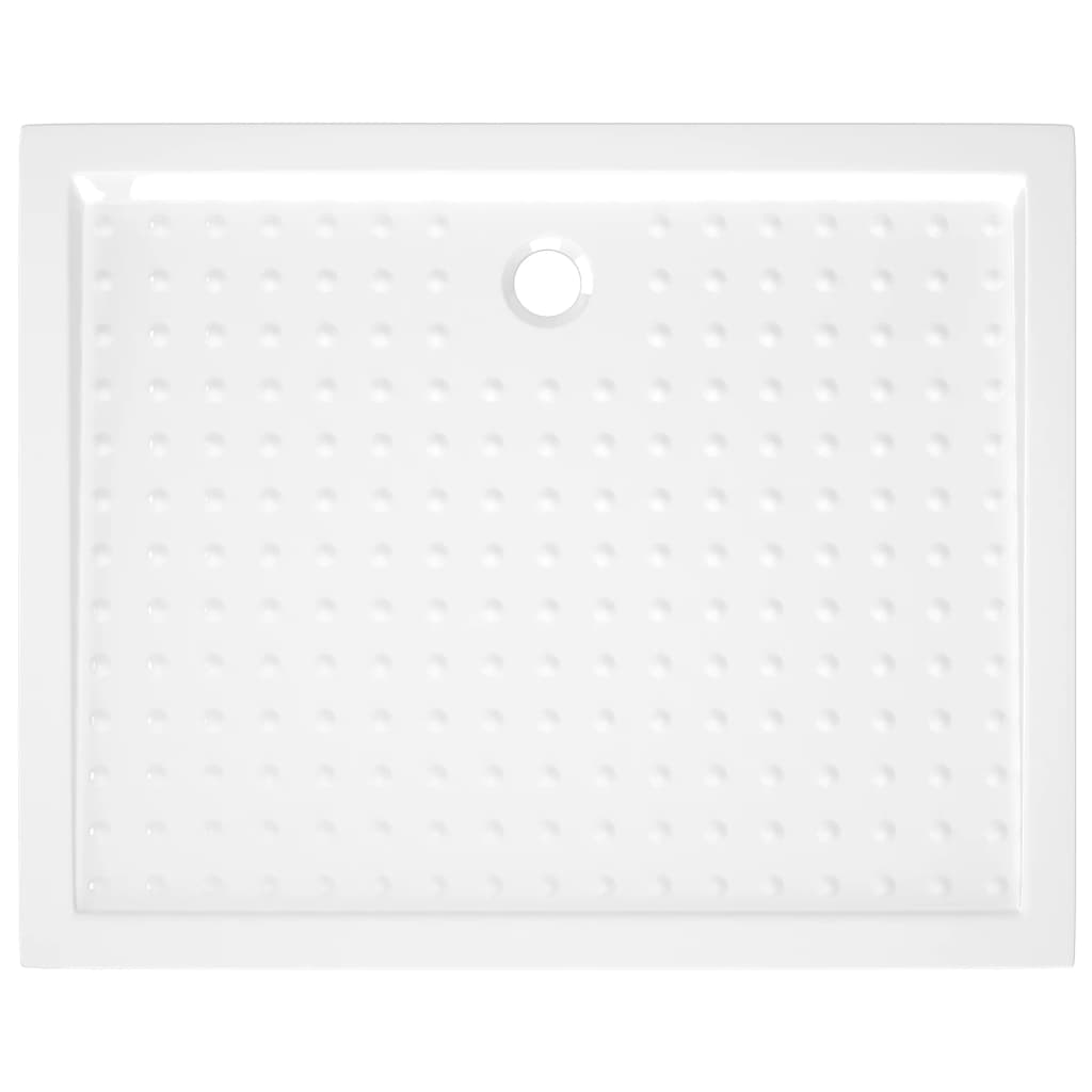 Shower tray anti-slip white 80x100x4 cm ABS