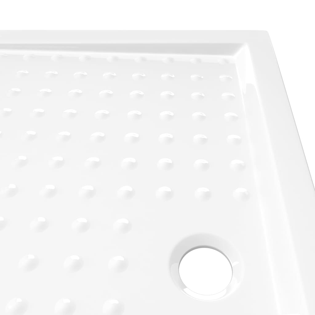 Shower tray anti-slip white 80x100x4 cm ABS