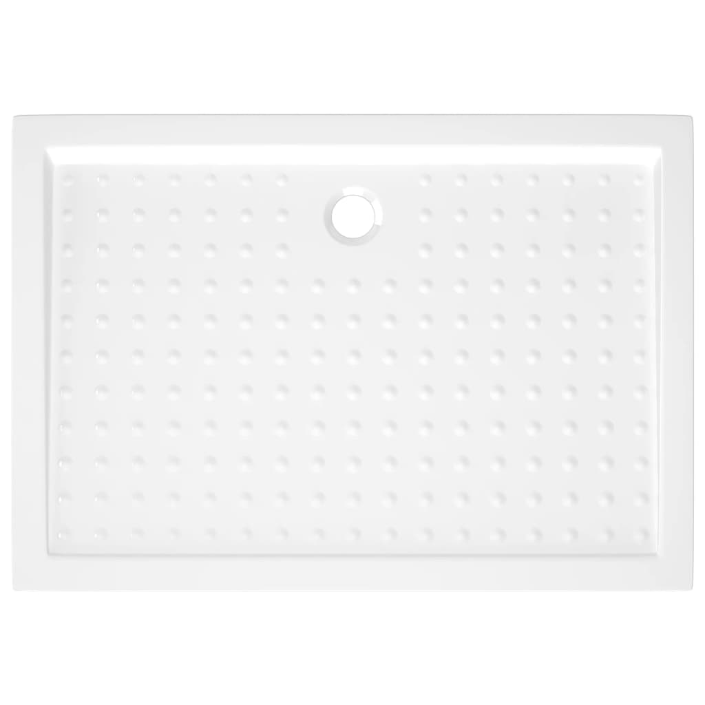 Shower tray anti-slip white 70x100x4 cm ABS