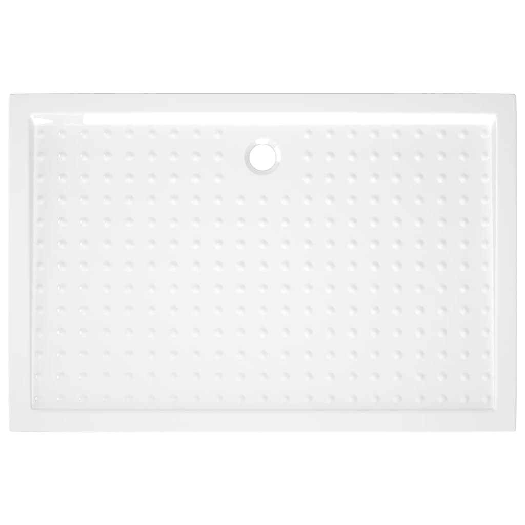 Shower tray anti-slip white 80x120x4 cm ABS