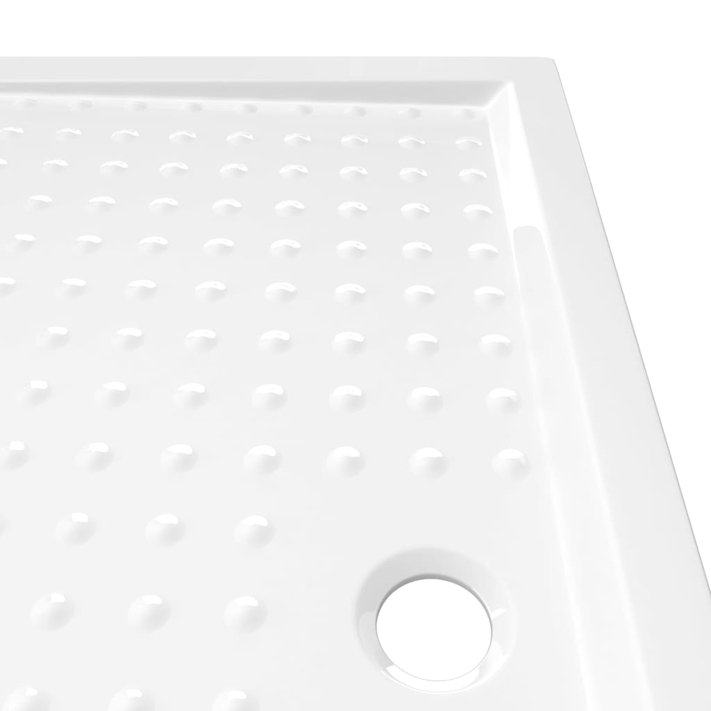 Shower tray anti-slip white 80x120x4 cm ABS
