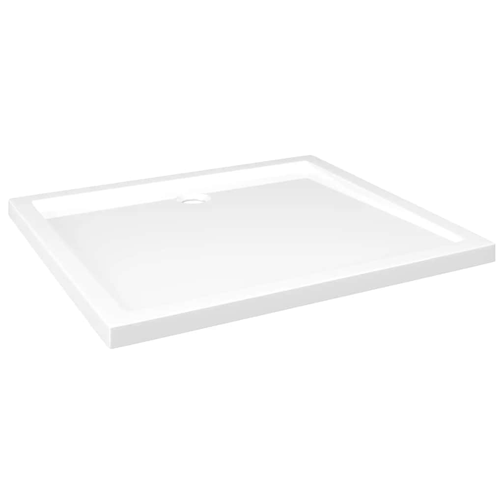 Shower tray ABS rectangular white 80x90 cm