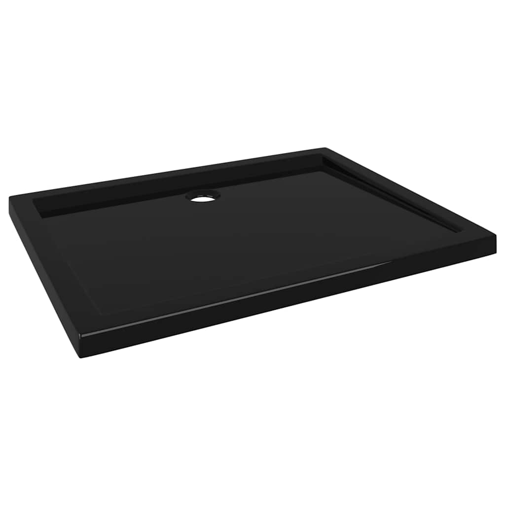 Shower tray ABS rectangular black 70x90 cm