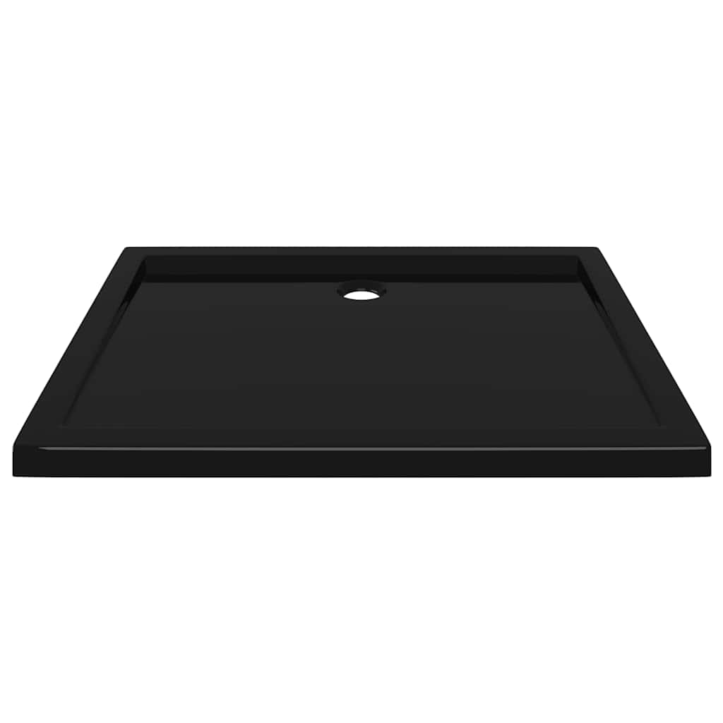 Shower tray ABS rectangular black 80x100 cm