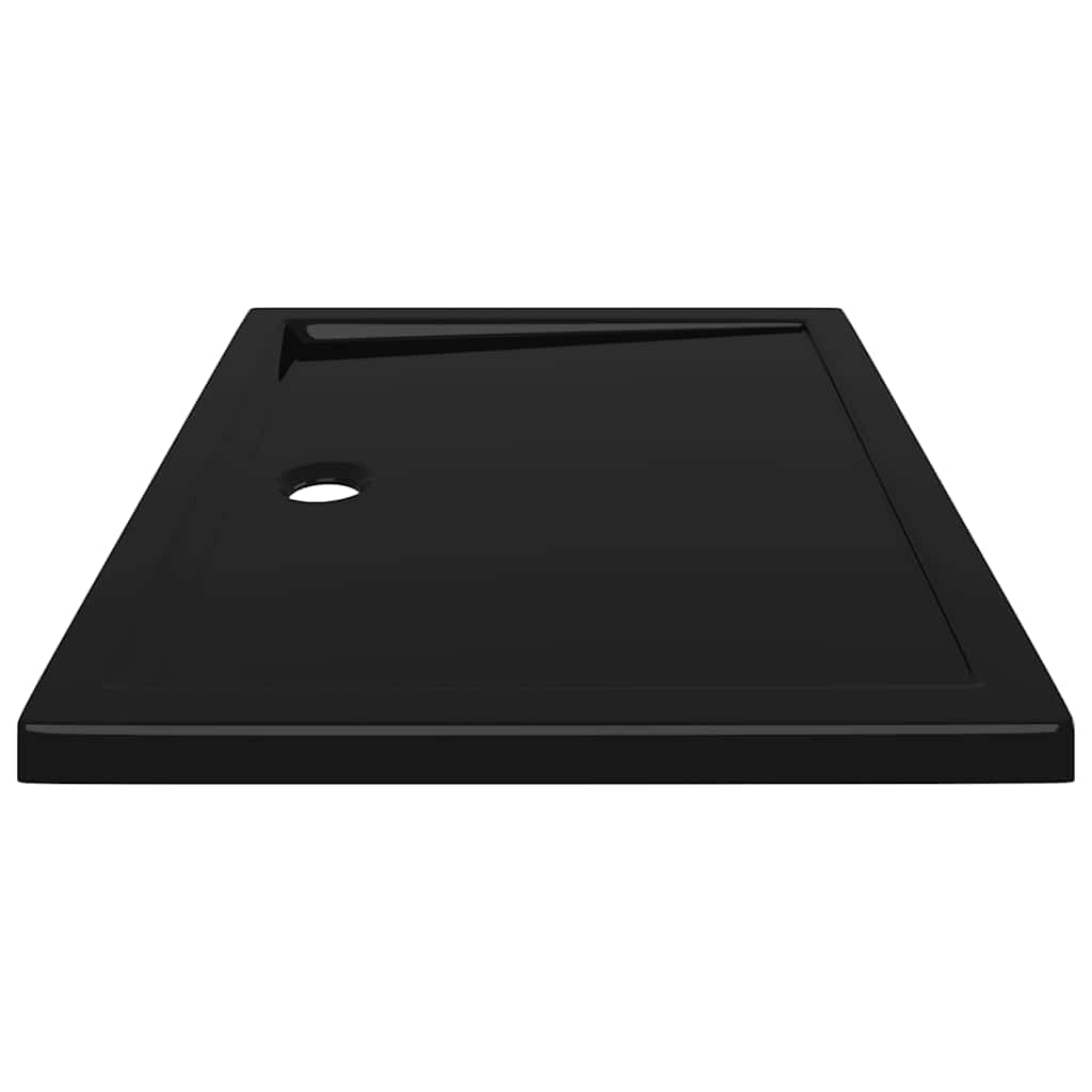 Shower tray ABS rectangular black 80x100 cm