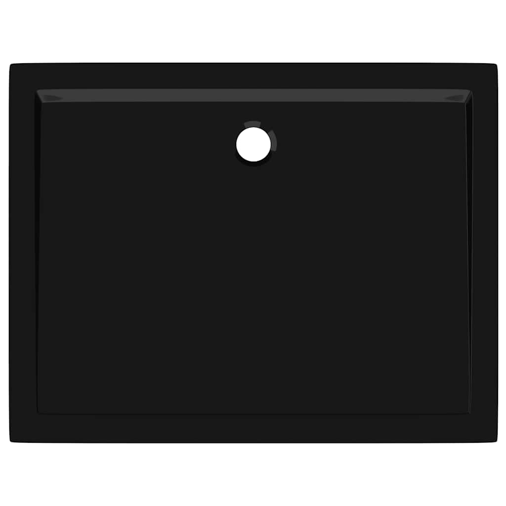 Shower tray ABS rectangular black 80x100 cm