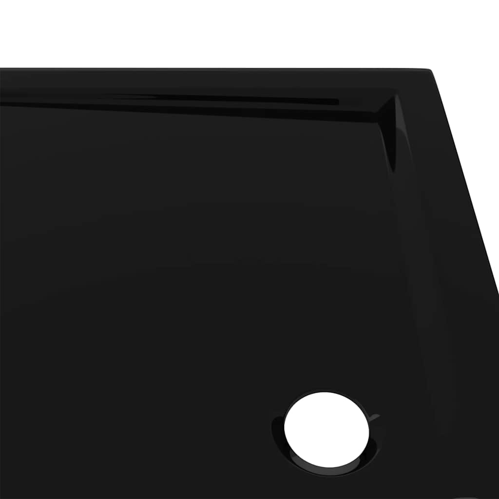 Shower tray ABS rectangular black 80x100 cm