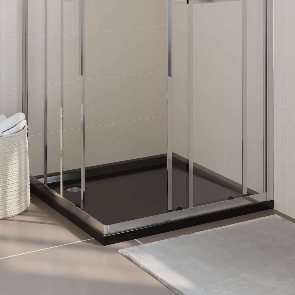 Shower tray ABS square black 90x90 cm