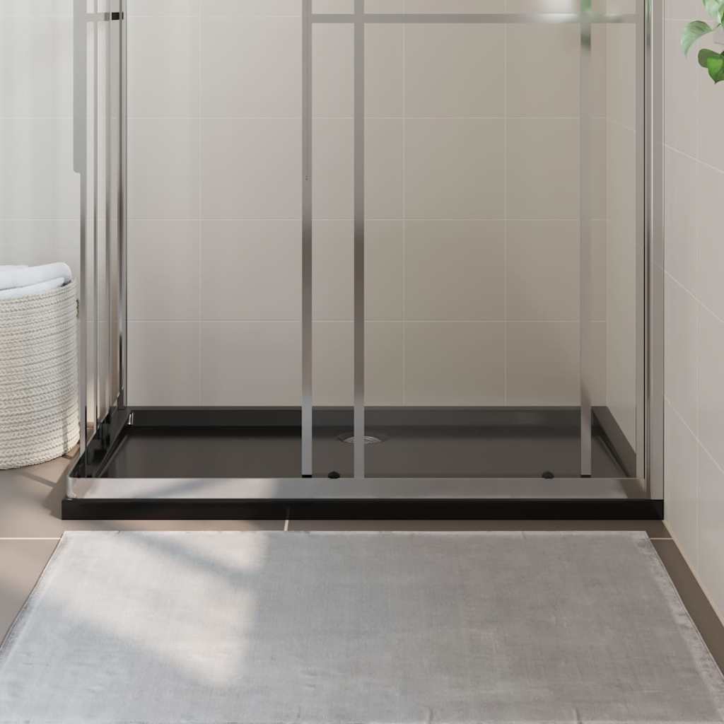 Shower tray ABS rectangular black 70x120 cm