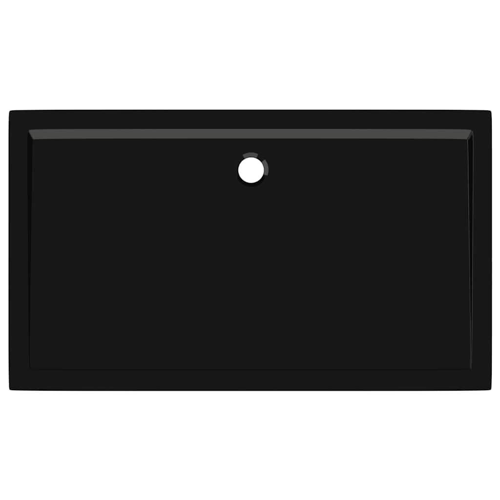 Shower tray ABS rectangular black 70x120 cm