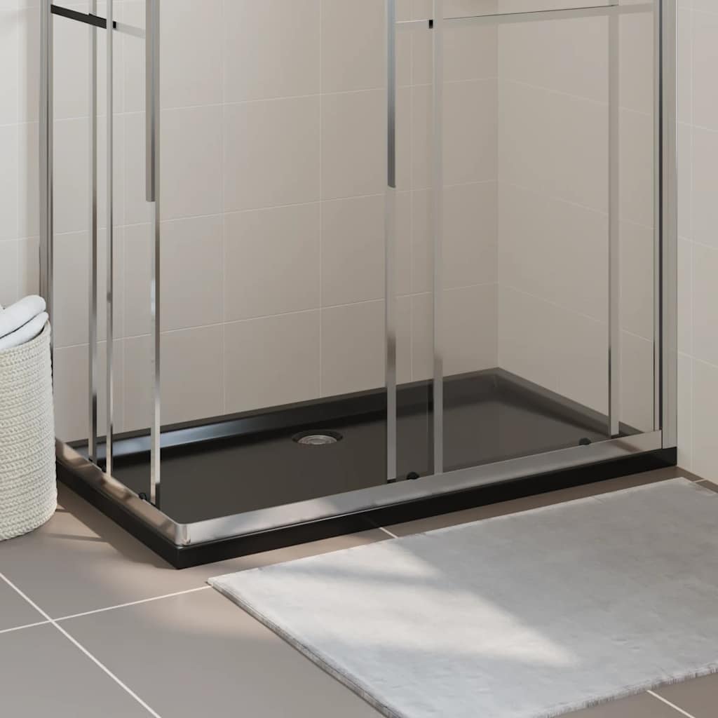 Shower tray ABS rectangular black 70x120 cm