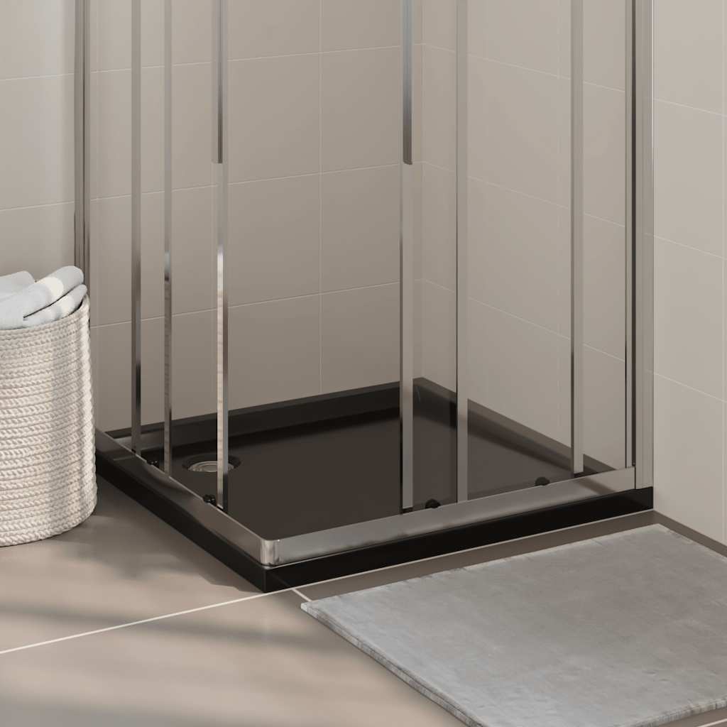 Shower tray ABS square black 80x80 cm