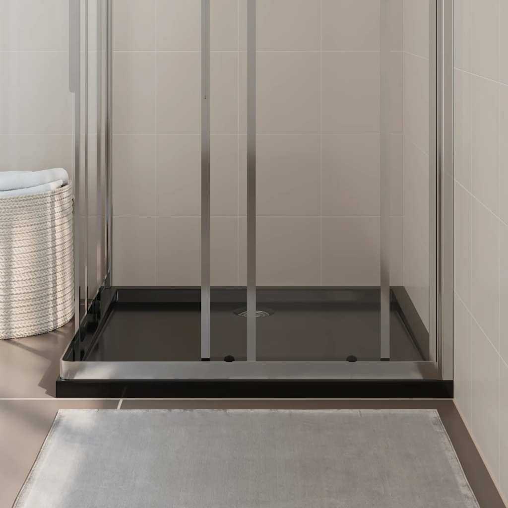 Duschtasse ABS Rechteckig Schwarz 80x90 cm