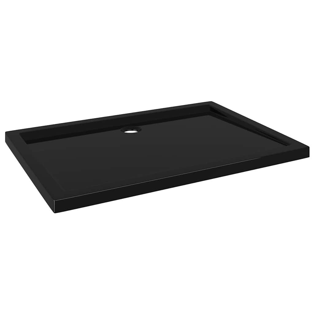 Shower tray ABS rectangular black 80x110 cm