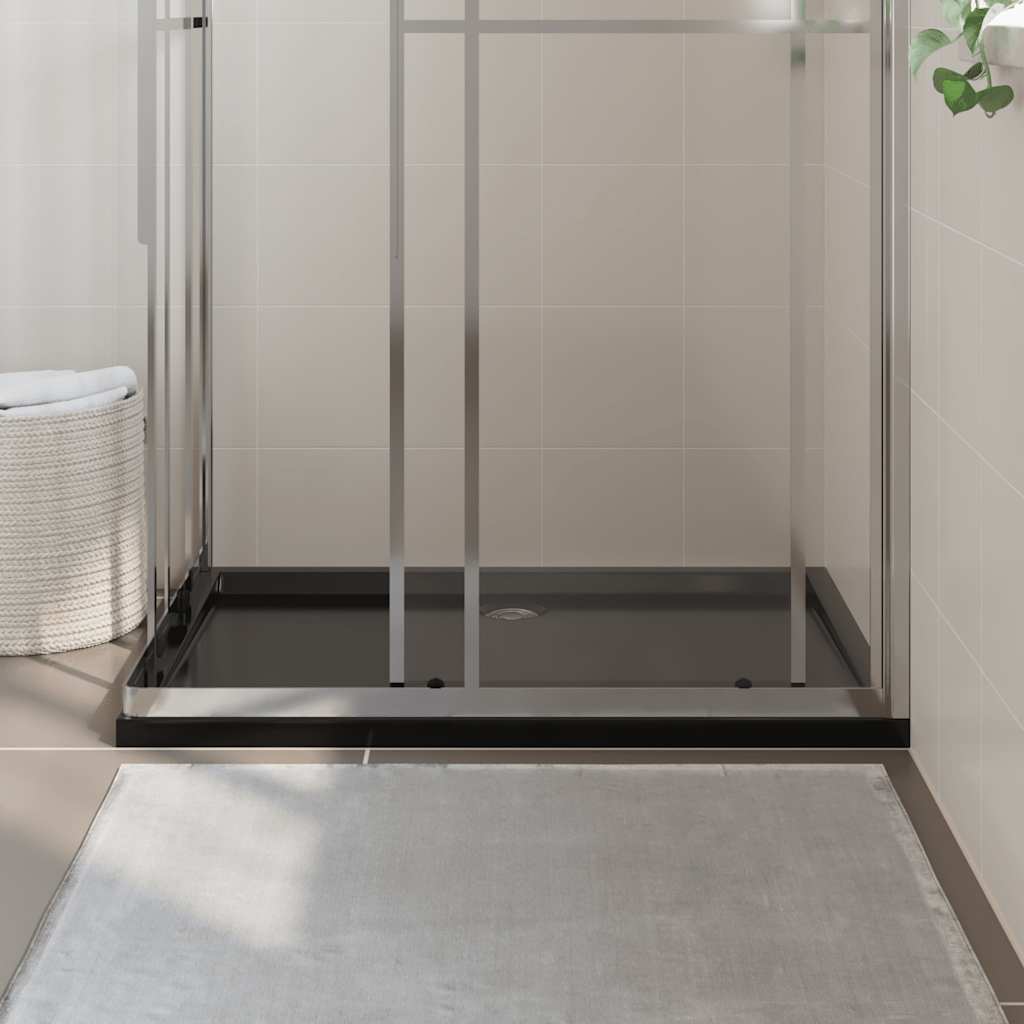 Shower tray ABS rectangular black 80x110 cm