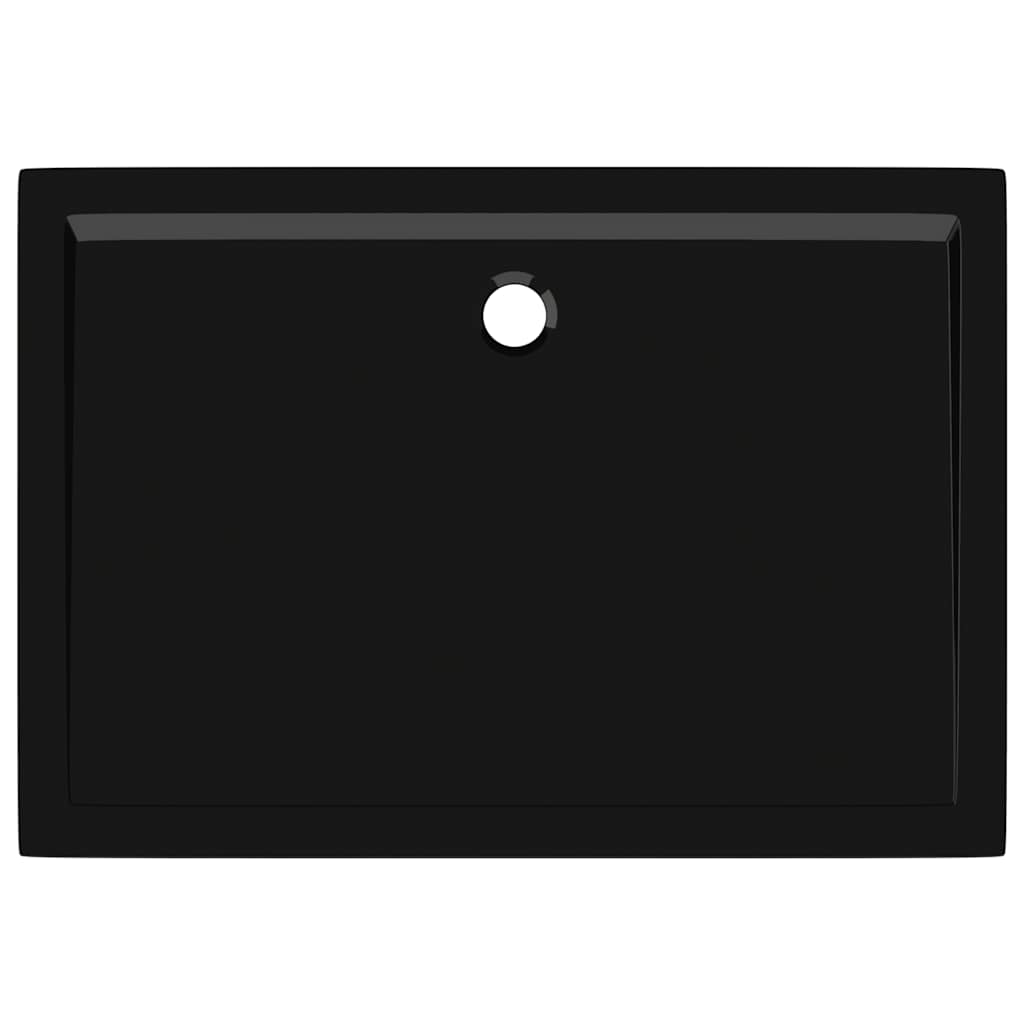 Shower tray ABS rectangular black 80x110 cm