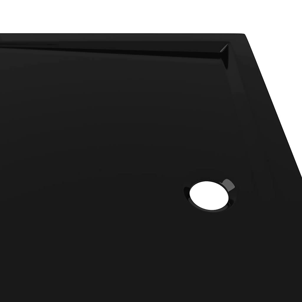 Shower tray ABS rectangular black 80x110 cm