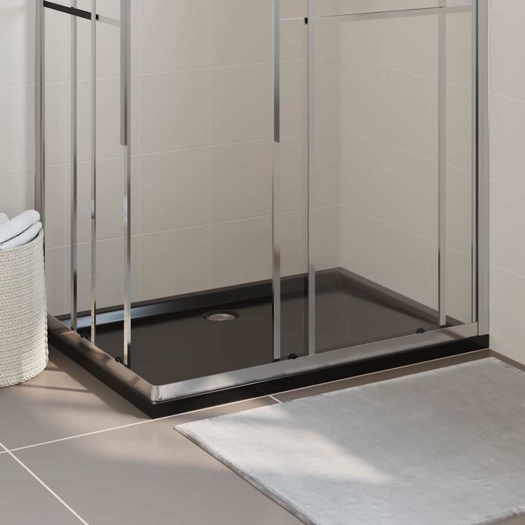 Shower tray ABS rectangular black 80x110 cm