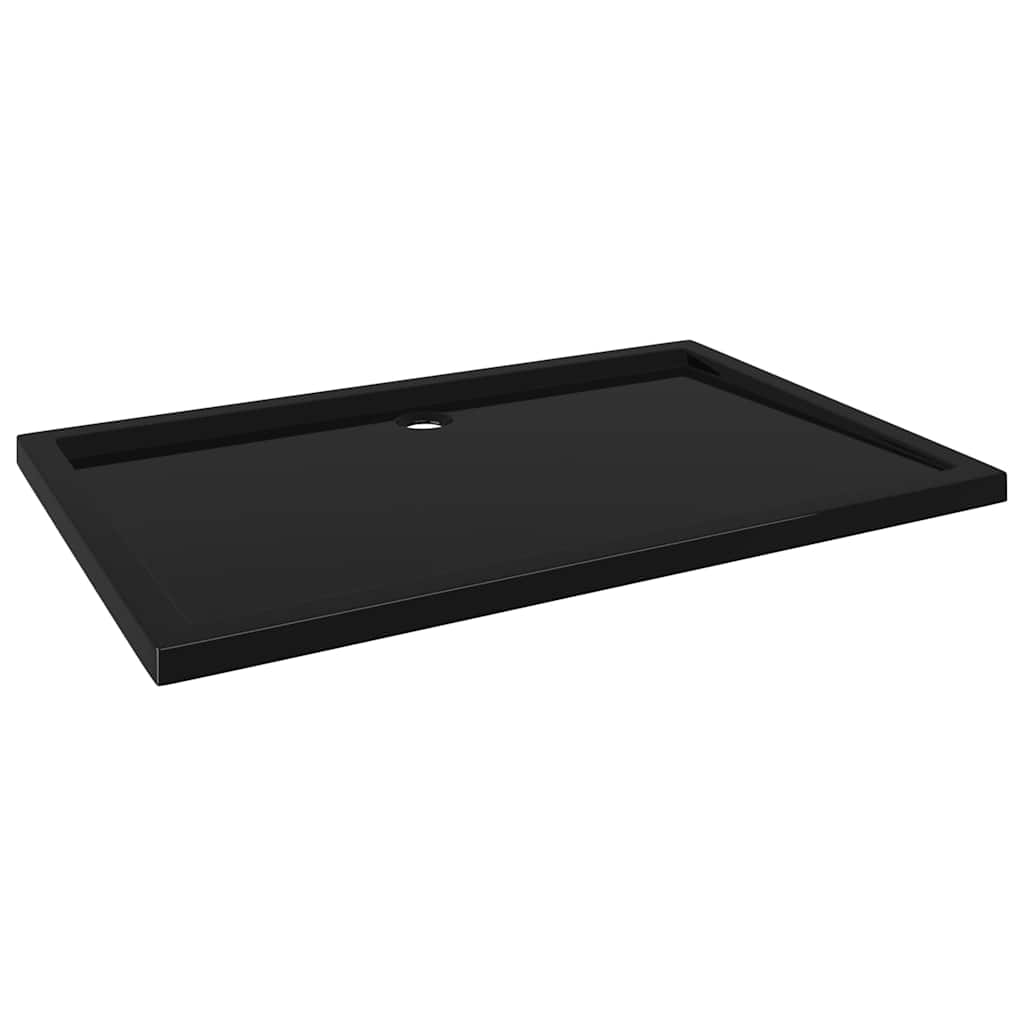 Shower tray ABS rectangular black 80x120 cm