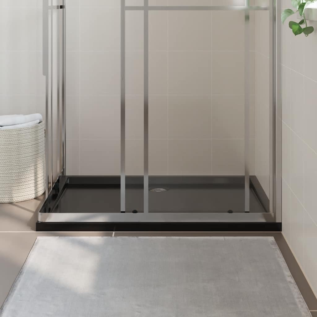 Duschtasse ABS Rechteckig Schwarz 80x120 cm