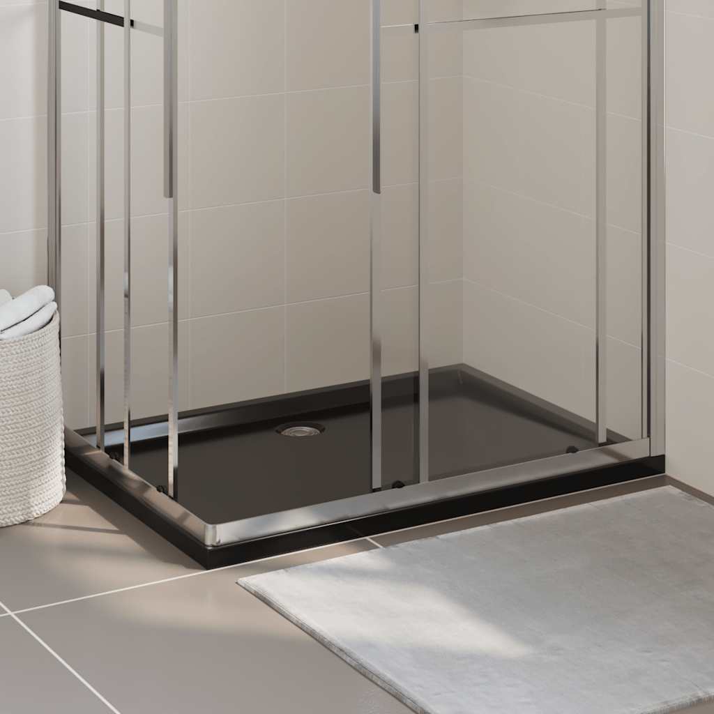 Shower tray ABS rectangular black 80x120 cm