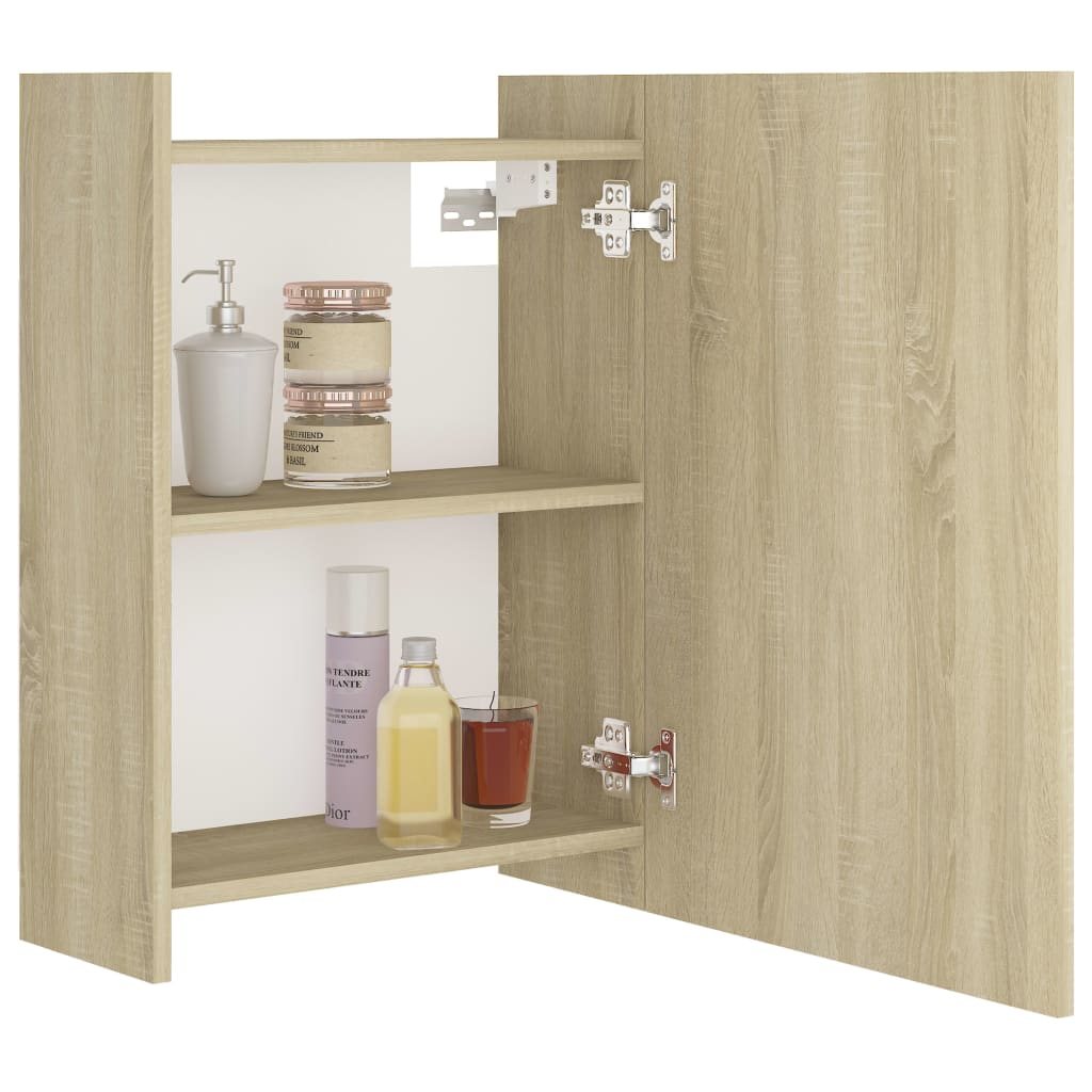 Bathroom mirror cabinet Sonoma oak 62.5x20.5x64 cm wood material
