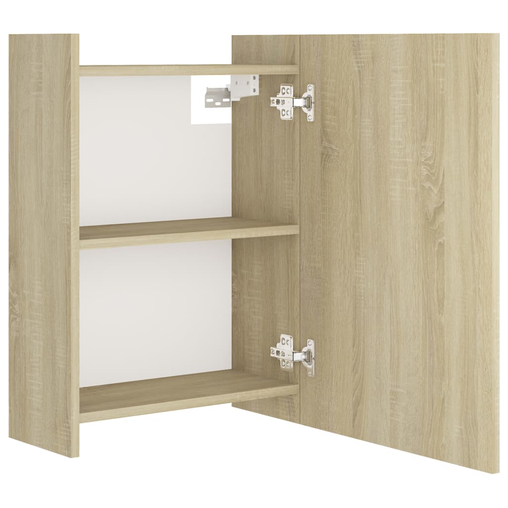 Bathroom mirror cabinet Sonoma oak 62.5x20.5x64 cm wood material