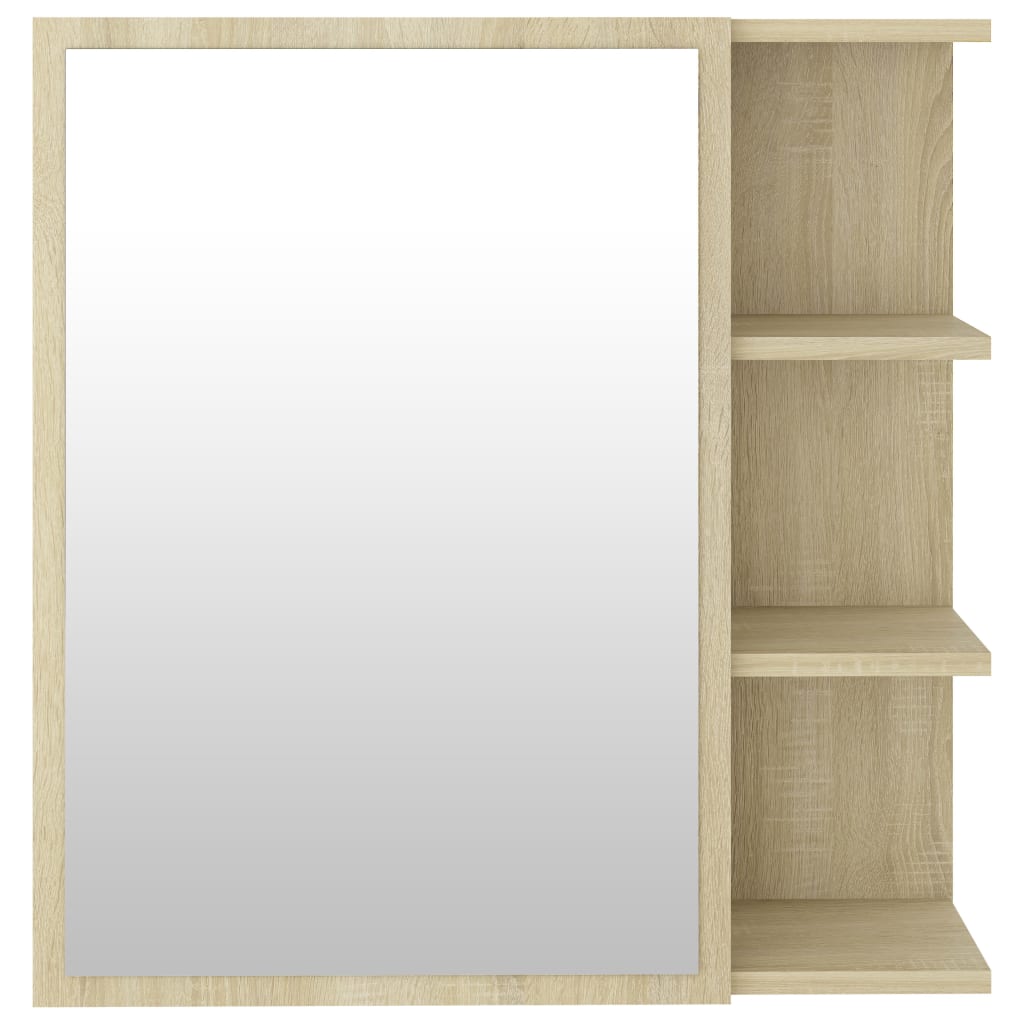 Bathroom mirror cabinet Sonoma oak 62.5x20.5x64 cm wood material