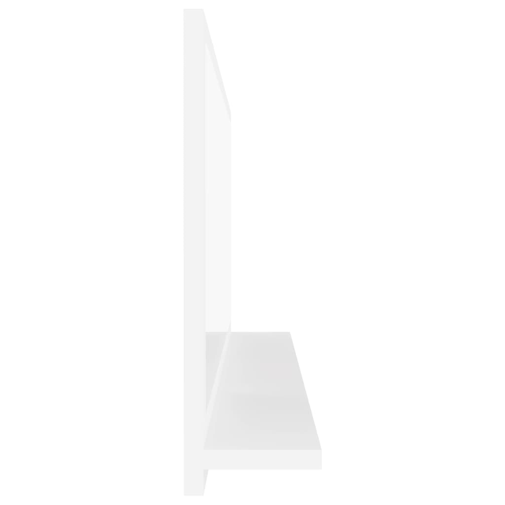 Bathroom mirror high gloss white 90x10.5x37 cm wood material