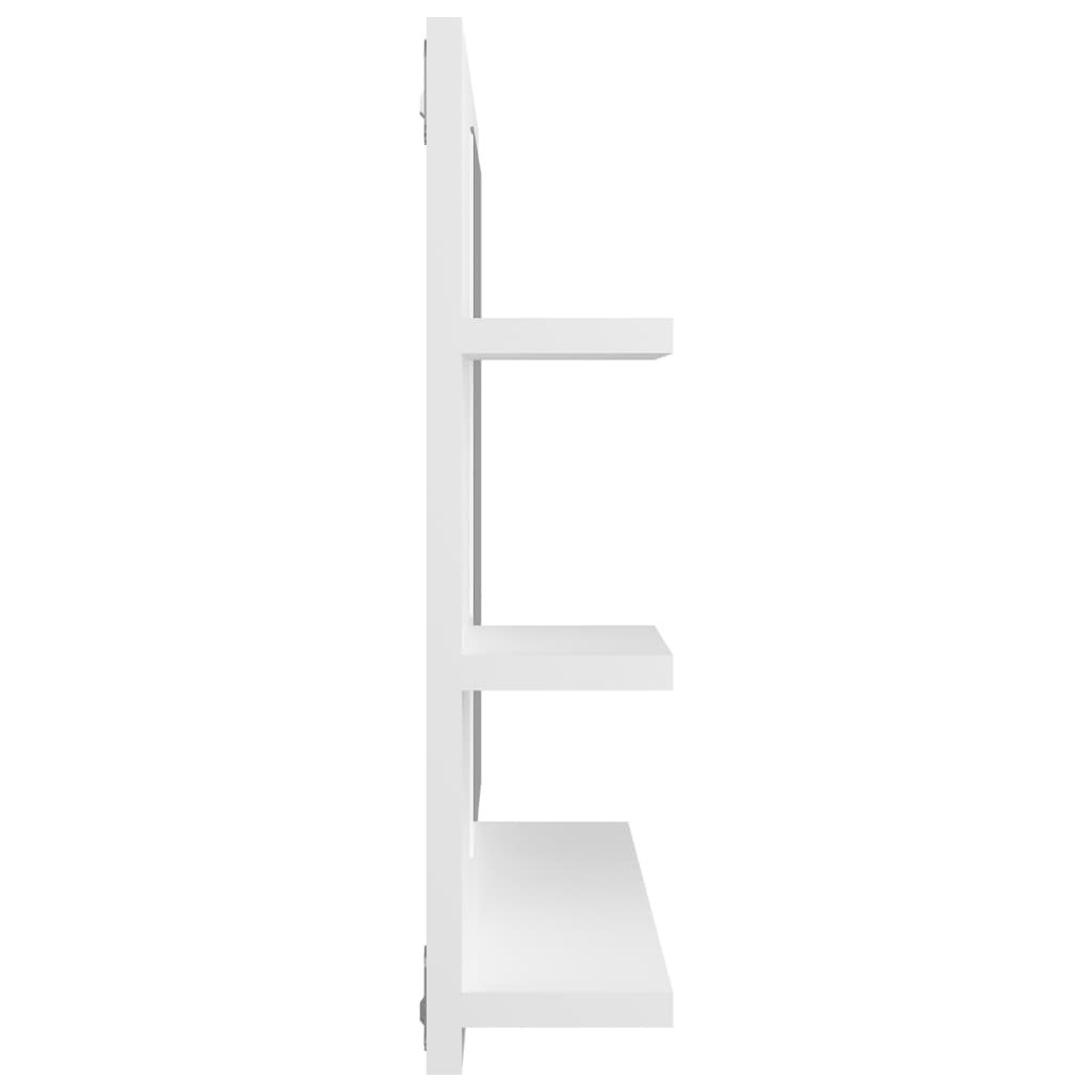 Bathroom Mirror White 60x10.5x45 cm Wood Material