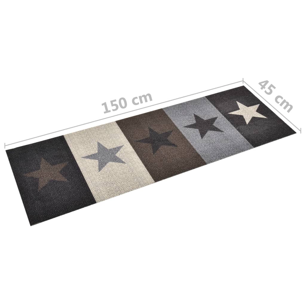 Kitchen floor mat washable star 45x150 cm