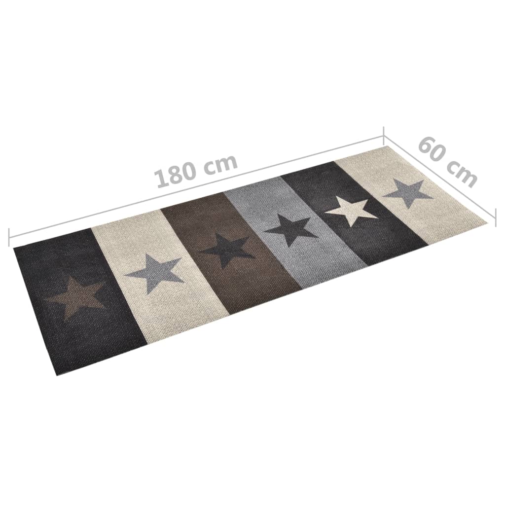 Kitchen floor mat washable star 60x180 cm