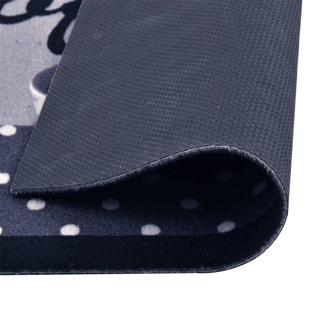 Kitchen rug washable coffee blue 60x300 cm