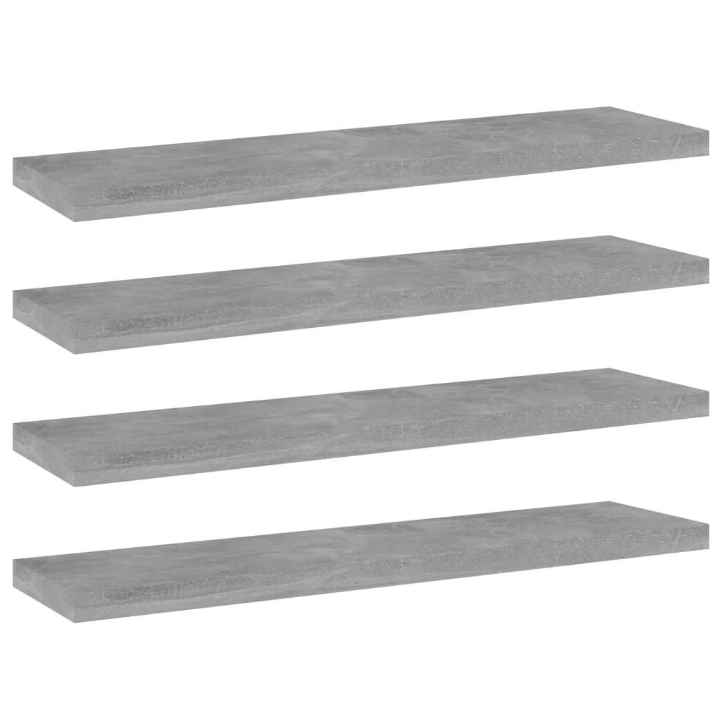 Bücherregal-Bretter 4 Stk. Betongrau 40x10x1,5 cm Holzwerkstoff